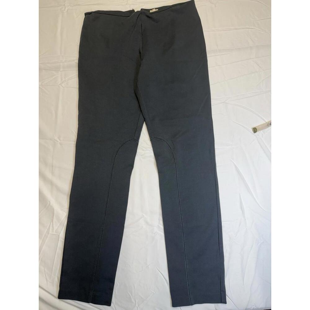 Womens Equestrian J Crew Medium Rise Pants Slate Blue Sz 8 Slim Stretch BackZip